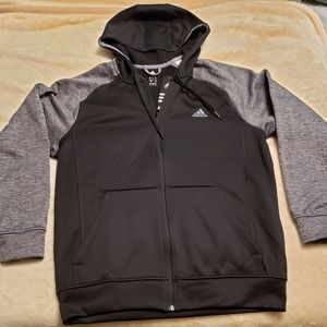 Mens Adidas Zip-up Hoodie Sweatshirt Size L